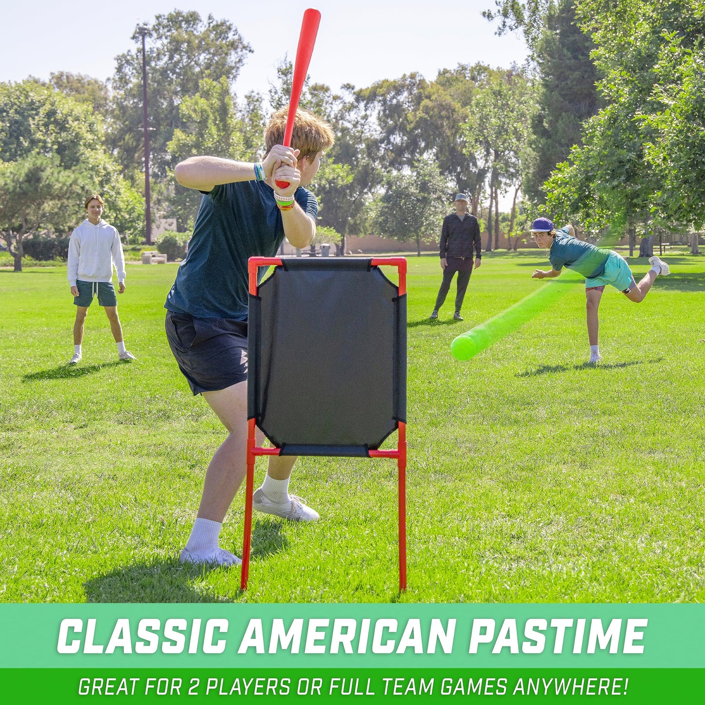 Kids Backyard Baseball Set Bat Ball with Strike Zone