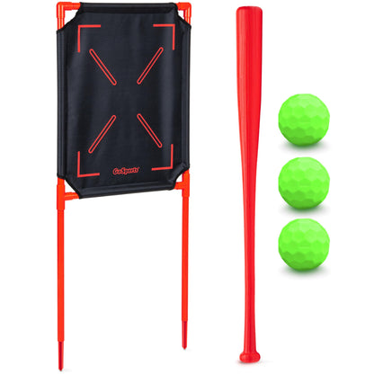 Kids Backyard Baseball Set Bat Ball with Strike Zone