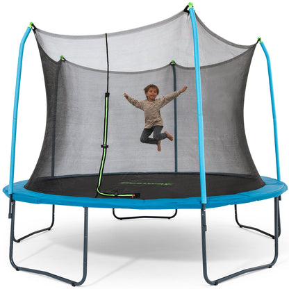 Outdoor Trampoline with Safety Enclosure Net and Padded Poles
